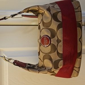 COACH LOGO CANVAS HOBO BAG